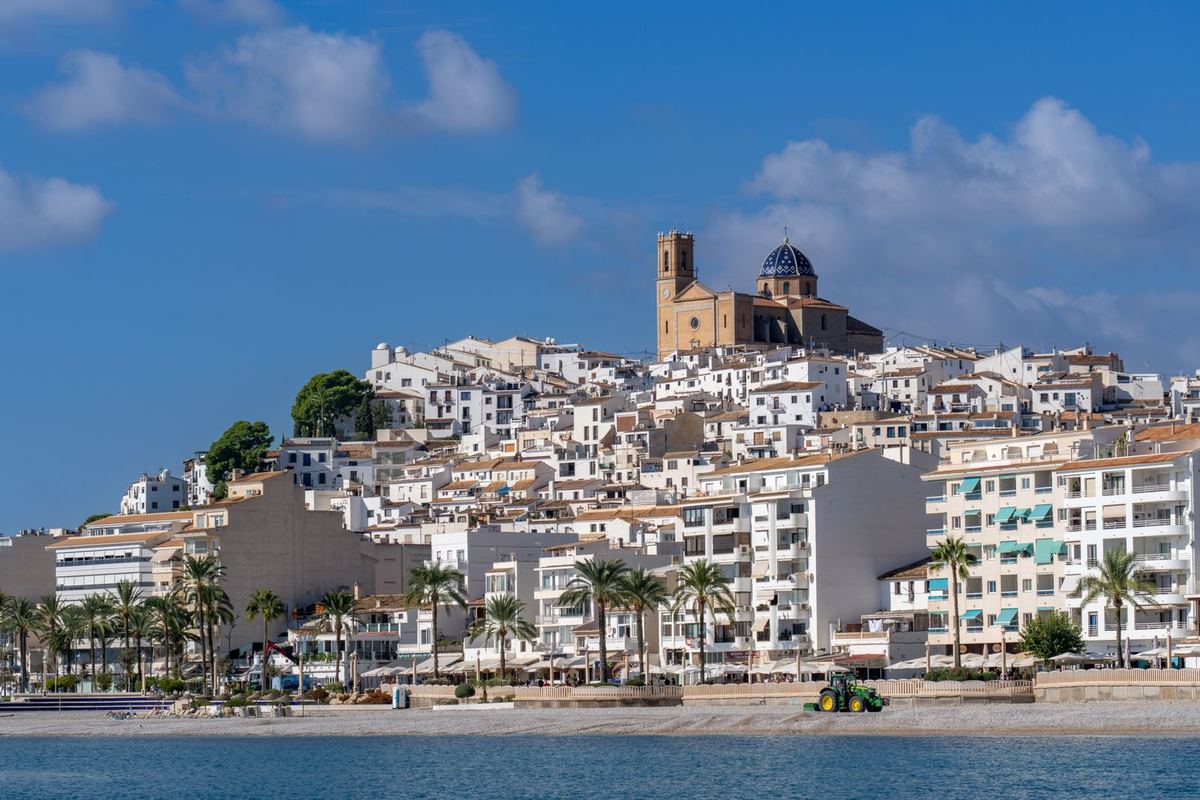 Altea old town and its church above the seafront